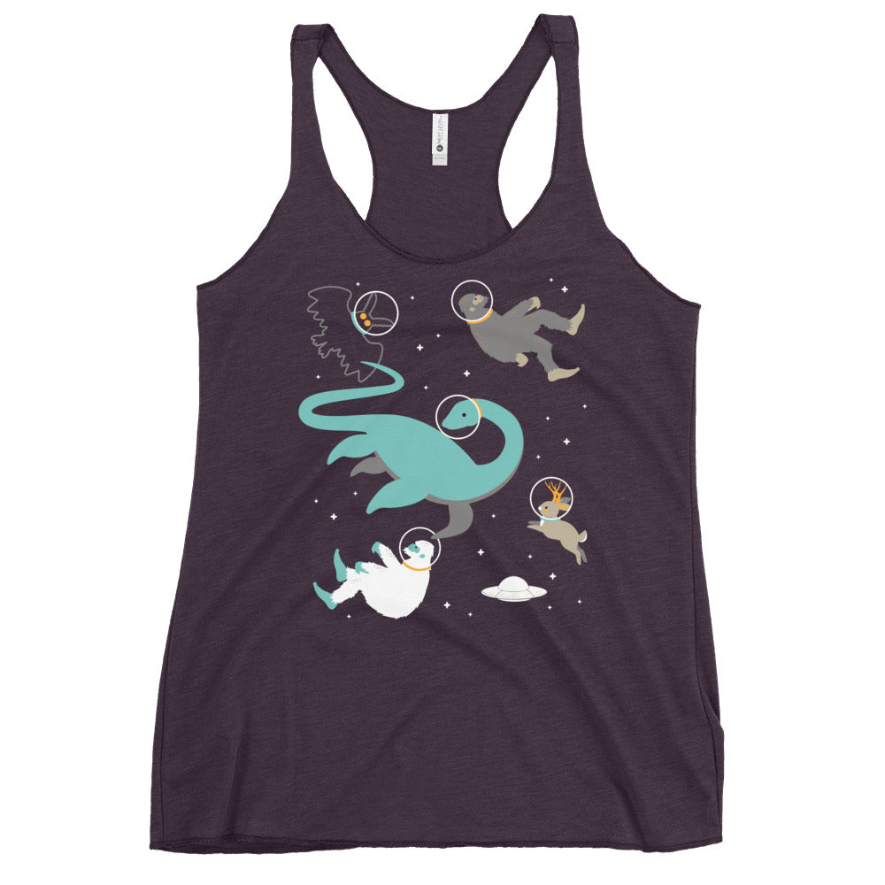 Cryptids In Space Women's Racerback Tank