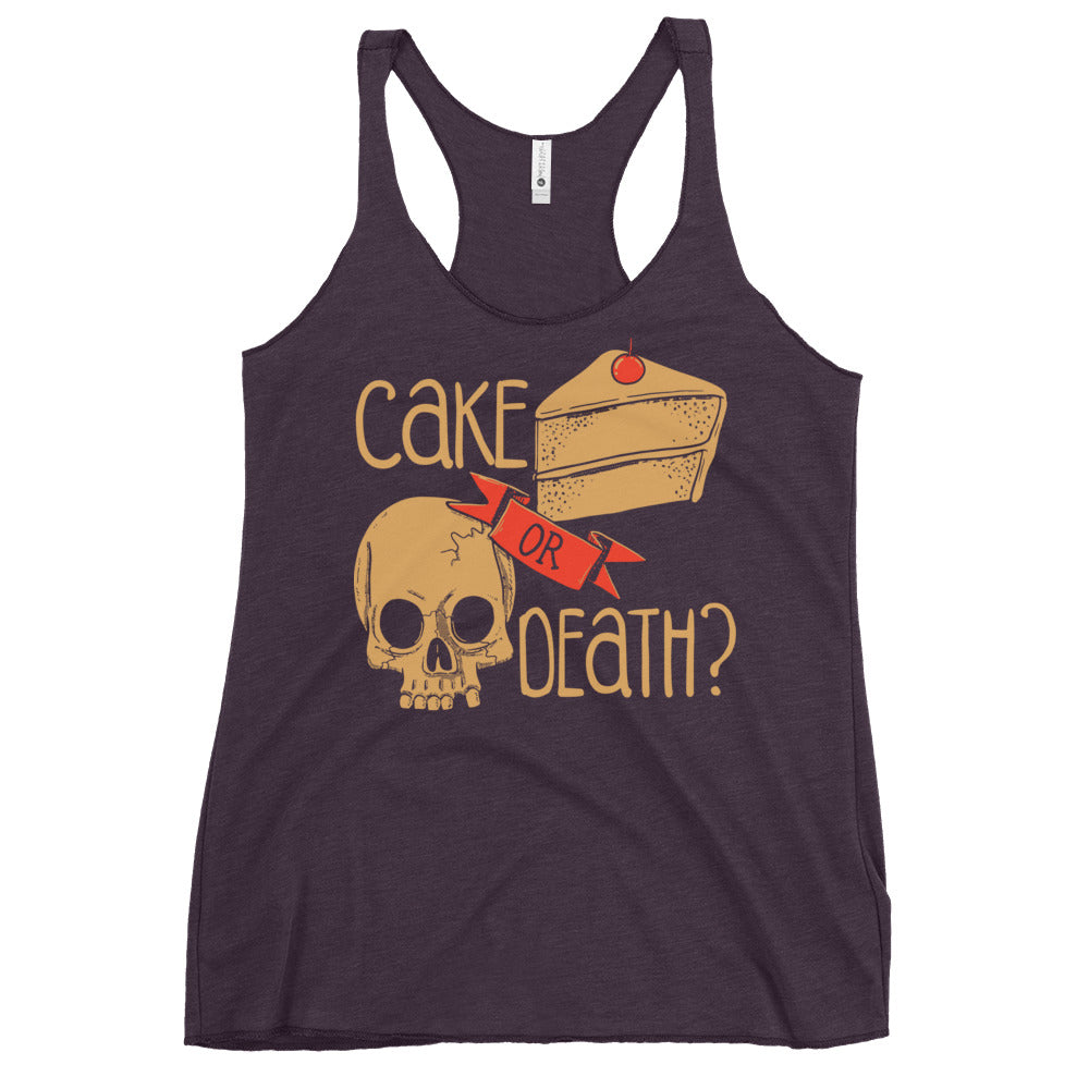 Cake Or Death? Women's Racerback Tank