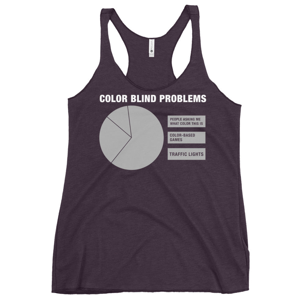 Color Blind Problems Women's Racerback Tank