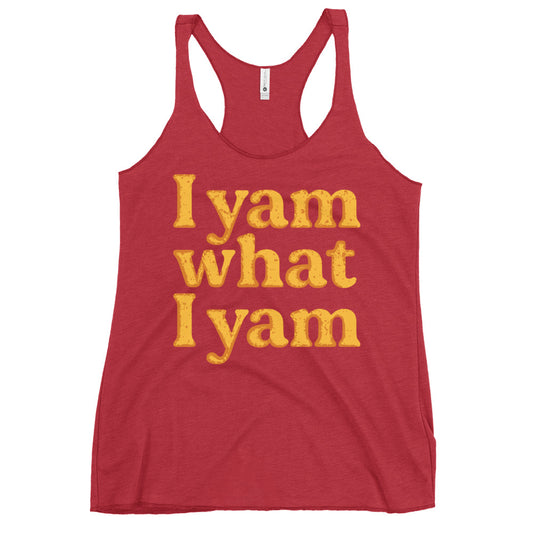 I Yam What I Yam Women's Racerback Tank