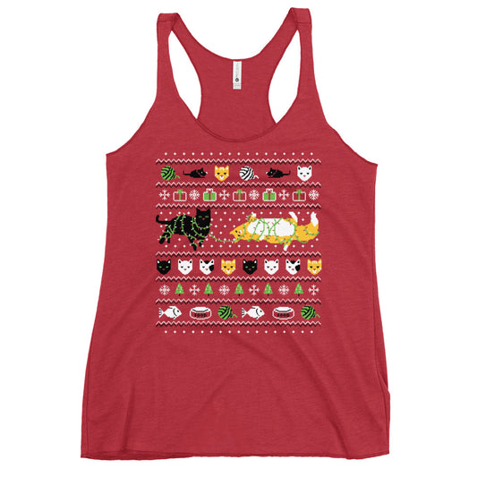 Ugly Cat Sweater Women's Racerback Tank