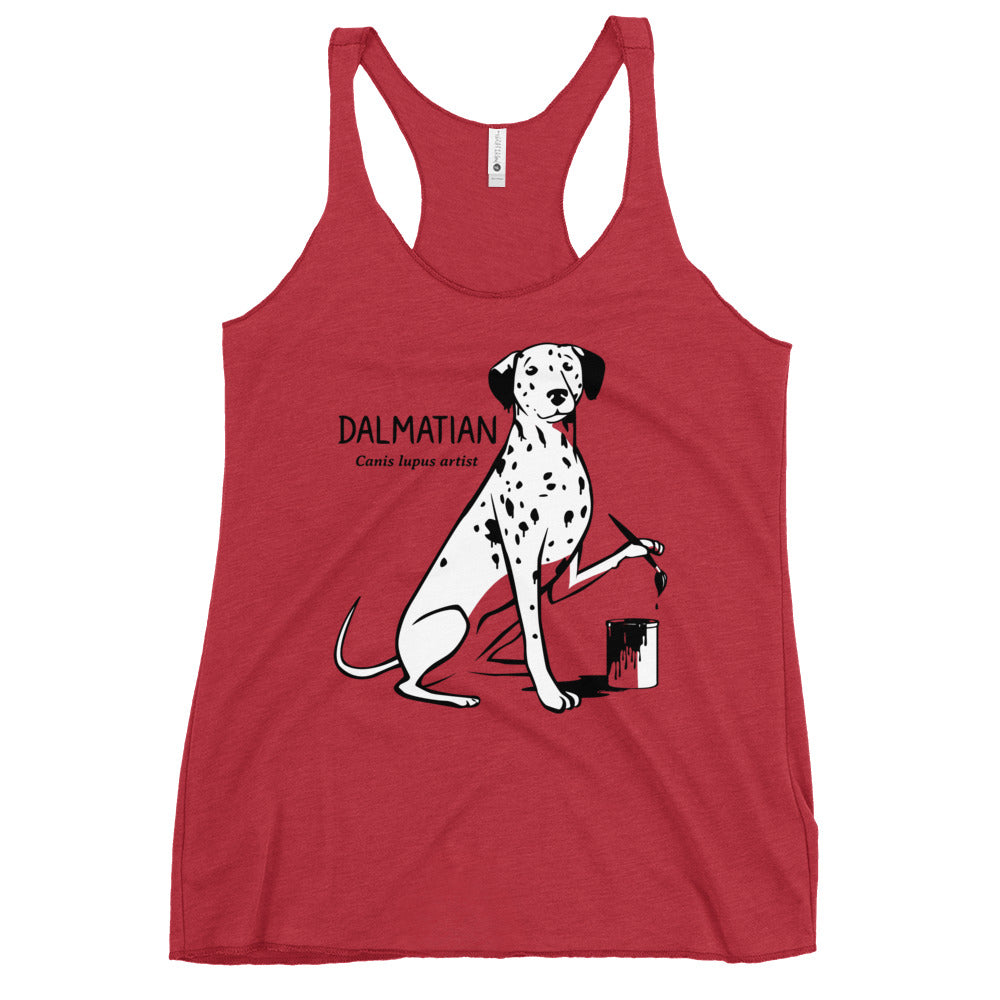 How Dalmatians Are Made Women's Racerback Tank