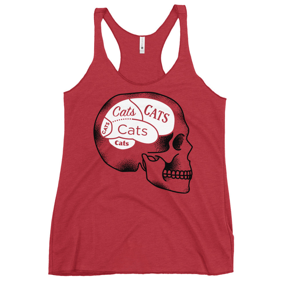 Cats On The Brain Women's Racerback Tank