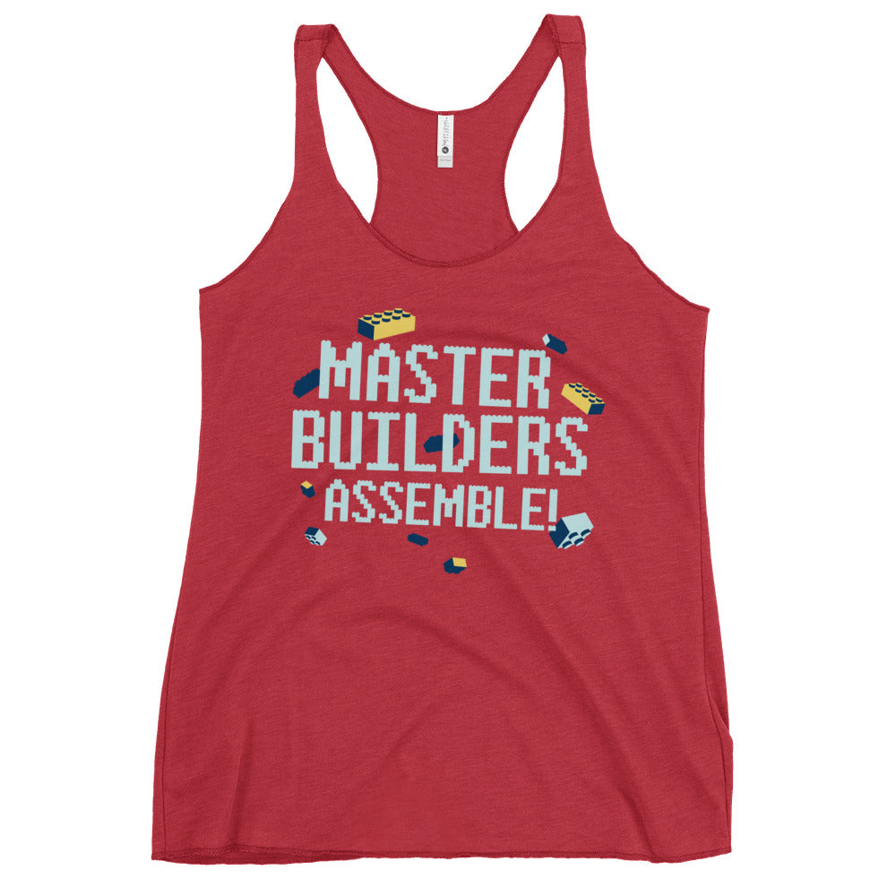 Master Builders Assemble! Women's Racerback Tank