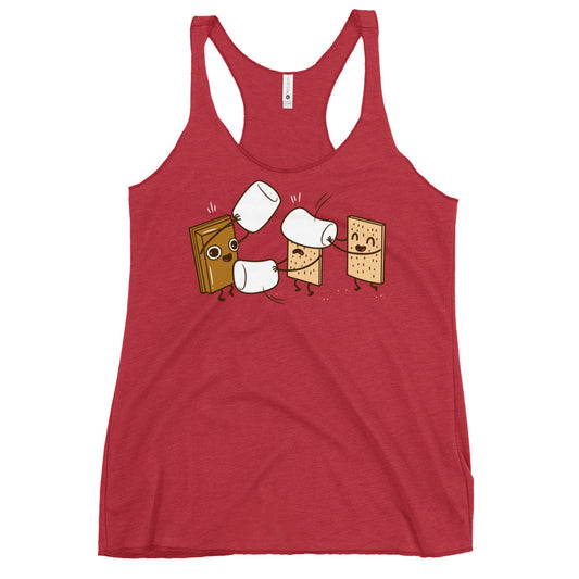 How S'mores Are Made Women's Racerback Tank
