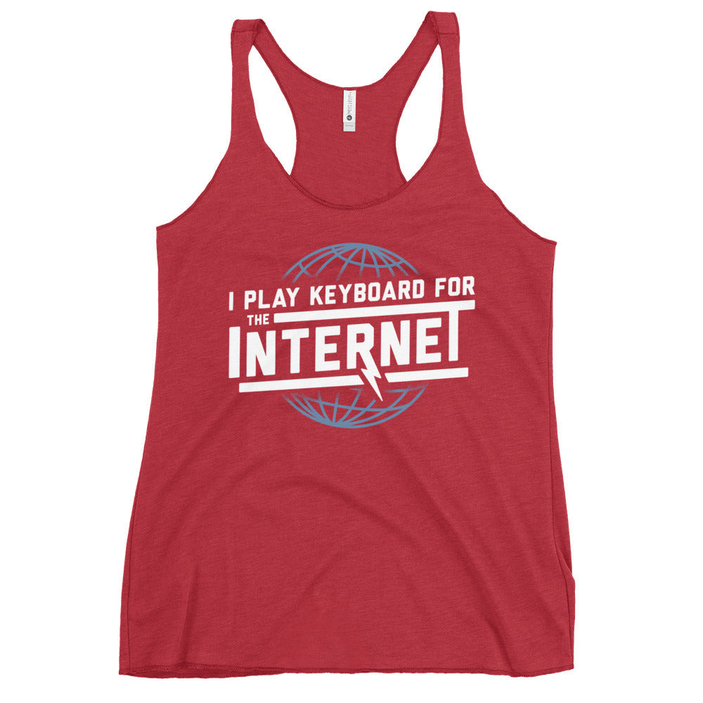 I Play Keyboard For The Internet Women's Racerback Tank