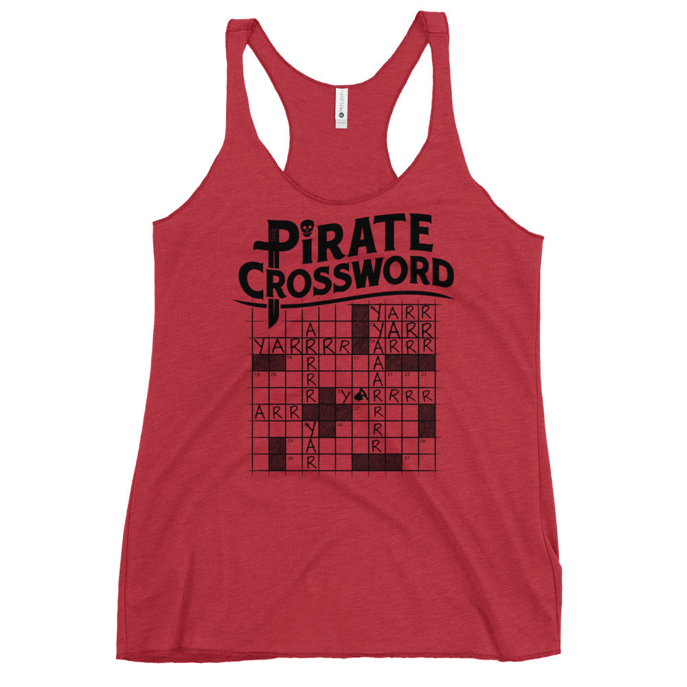 Pirate Crossword Women's Racerback Tank
