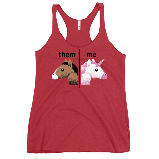 Them - Me Women's Racerback Tank