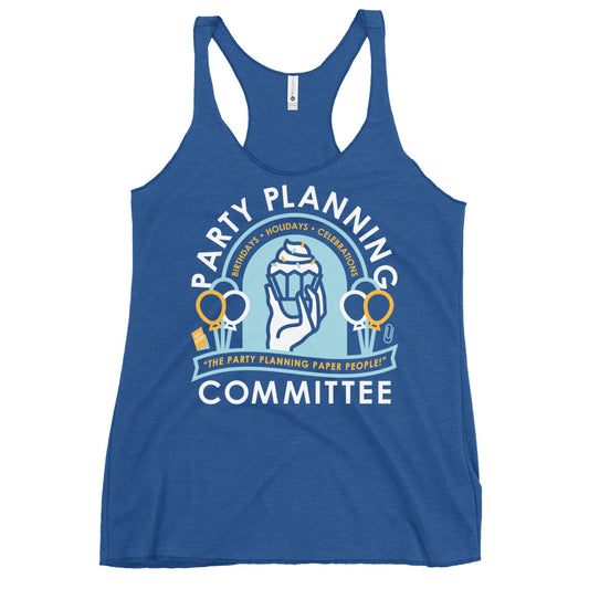 Party Planning Committee Women's Racerback Tank