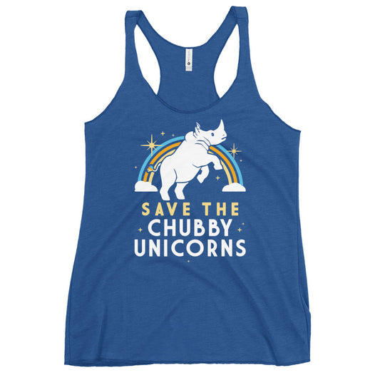 Save The Chubby Unicorns Women's Racerback Tank