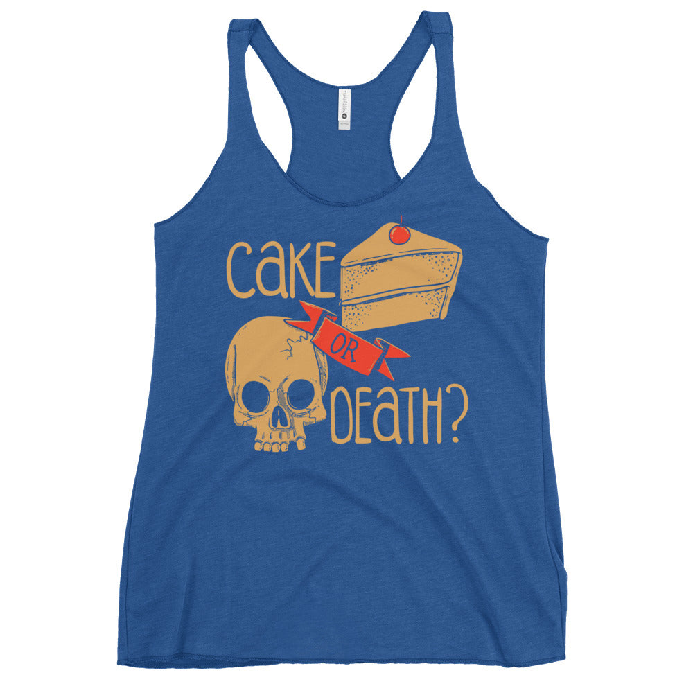 Cake Or Death? Women's Racerback Tank
