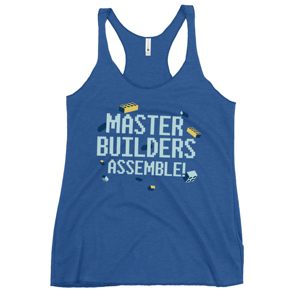 Master Builders Assemble! Women's Racerback Tank