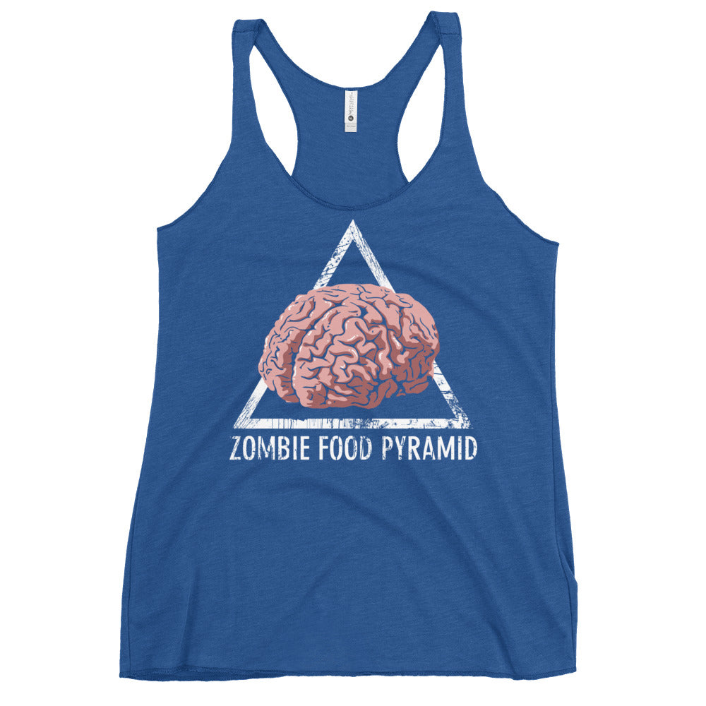 Zombie Food Pyramid Women's Racerback Tank