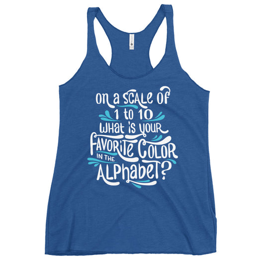 Favorite Color In The Alphabet Women's Racerback Tank