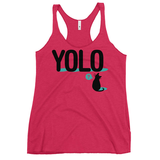 YOLO Cat Women's Racerback Tank