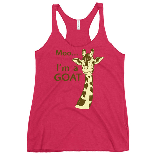 Moo, I'm A Goat Women's Racerback Tank