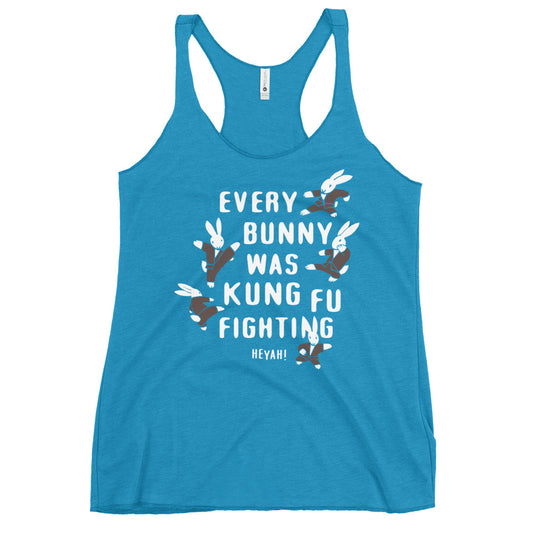 Every Bunny Was Kung Fu Fighting Women's Racerback Tank