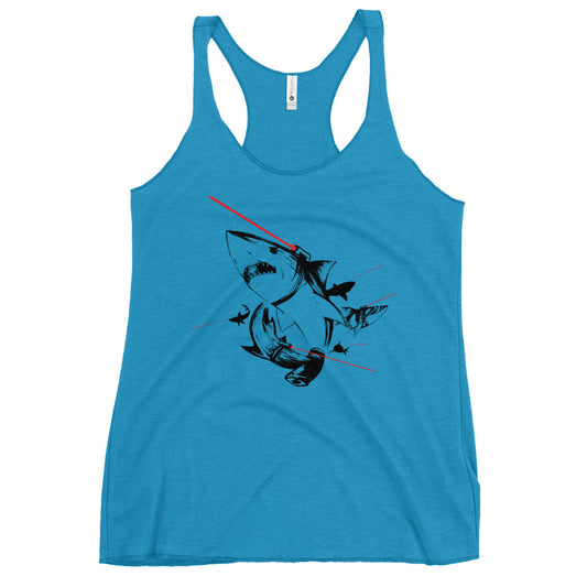 Sharks With Lasers Women's Racerback Tank