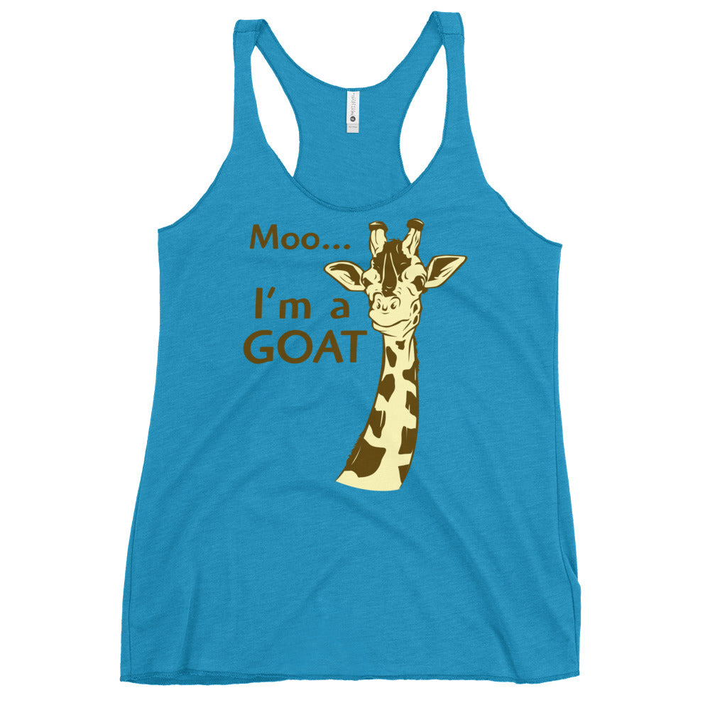 Moo, I'm A Goat Women's Racerback Tank