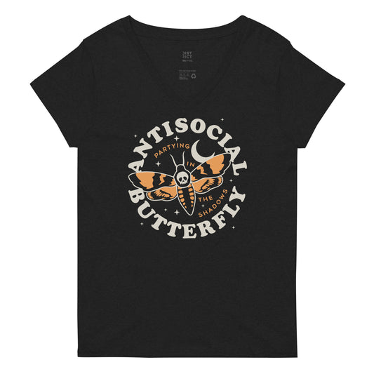 Antisocial Butterfly Women's V-Neck Tee