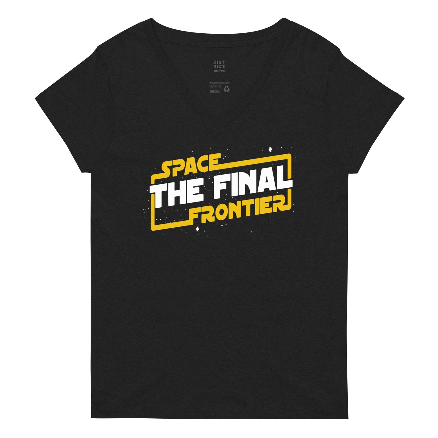 Space The Final Frontier Women's V-Neck Tee