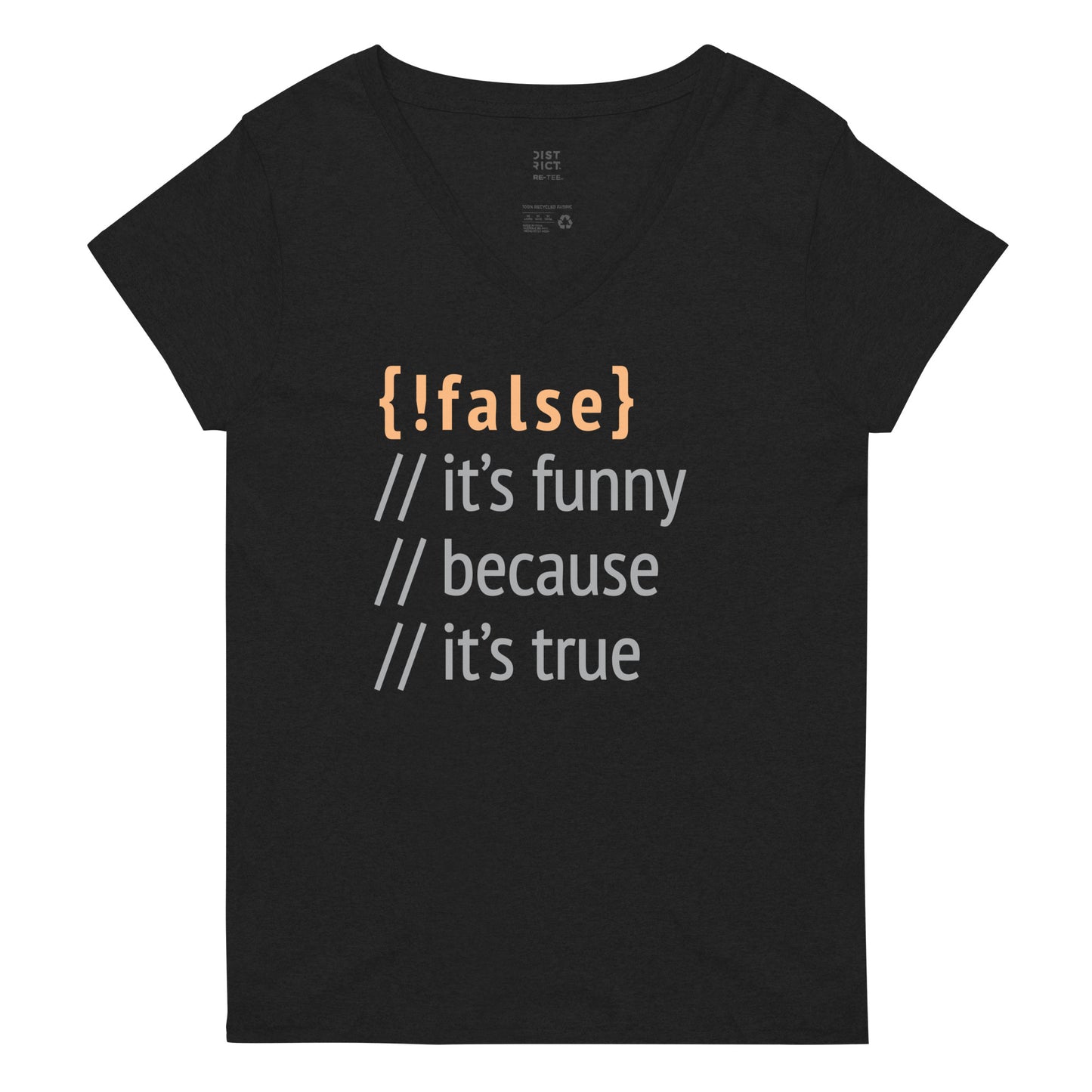 It's Funny Because It's True Women's V-Neck Tee
