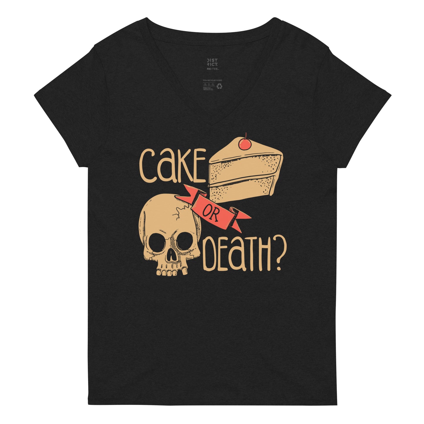 Cake Or Death? Women's V-Neck Tee