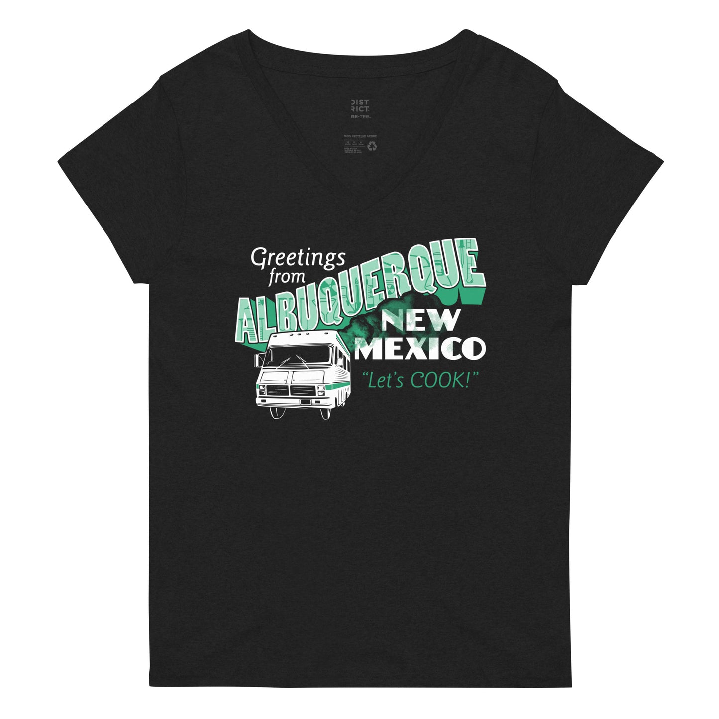 Greetings From Albuquerque Women's V-Neck Tee