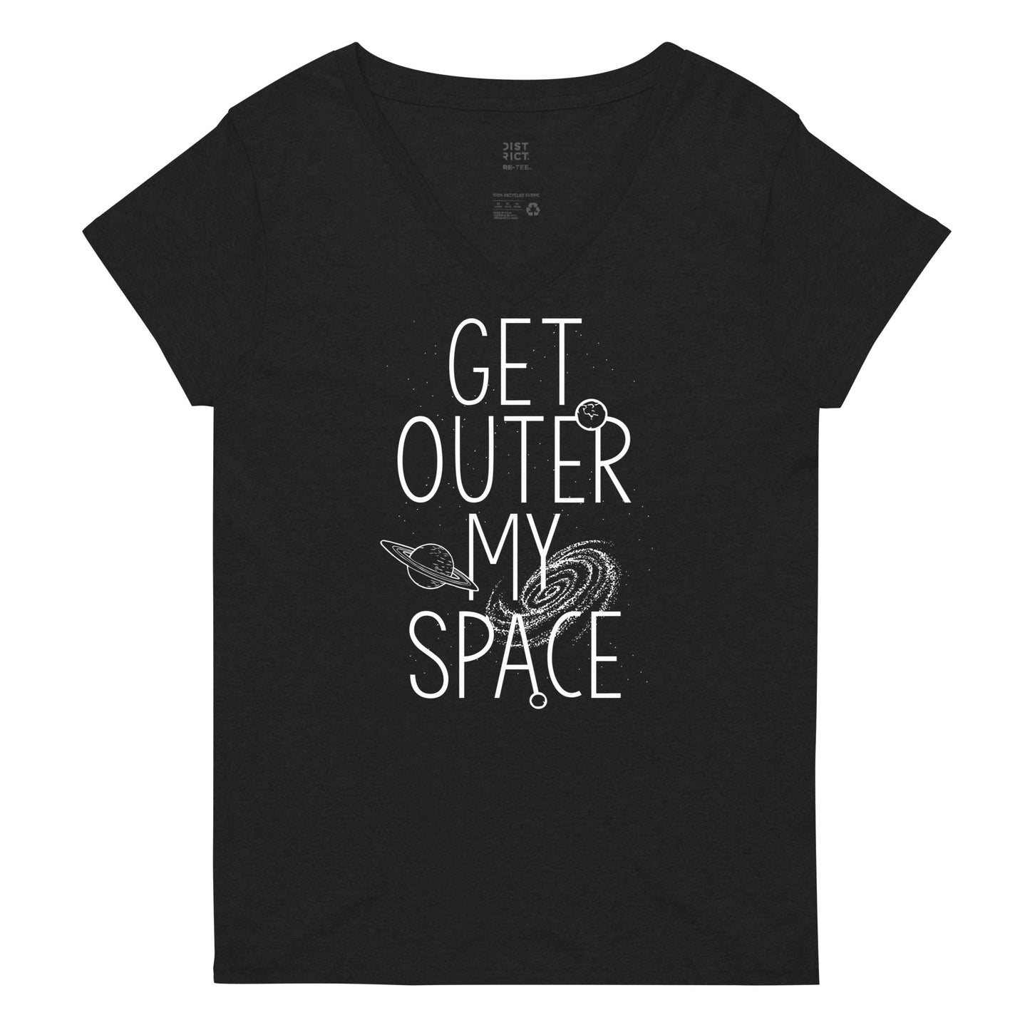 Get Outer My Space Women's V-Neck Tee
