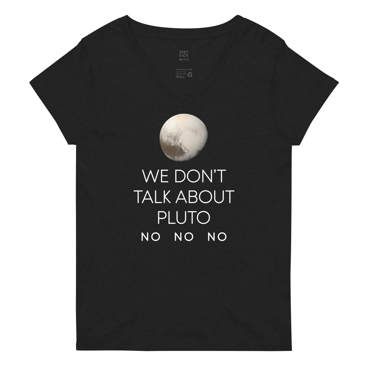 We Don't Talk About Pluto Women's V-Neck Tee