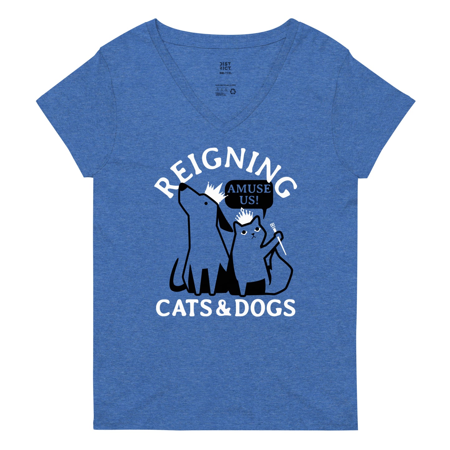 Reigning Cats And Dogs Women's V-Neck Tee
