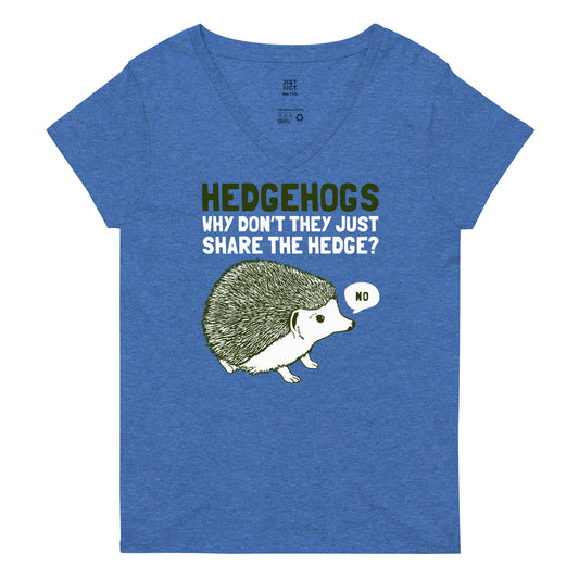 Hedgehogs Can't Share Women's V-Neck Tee