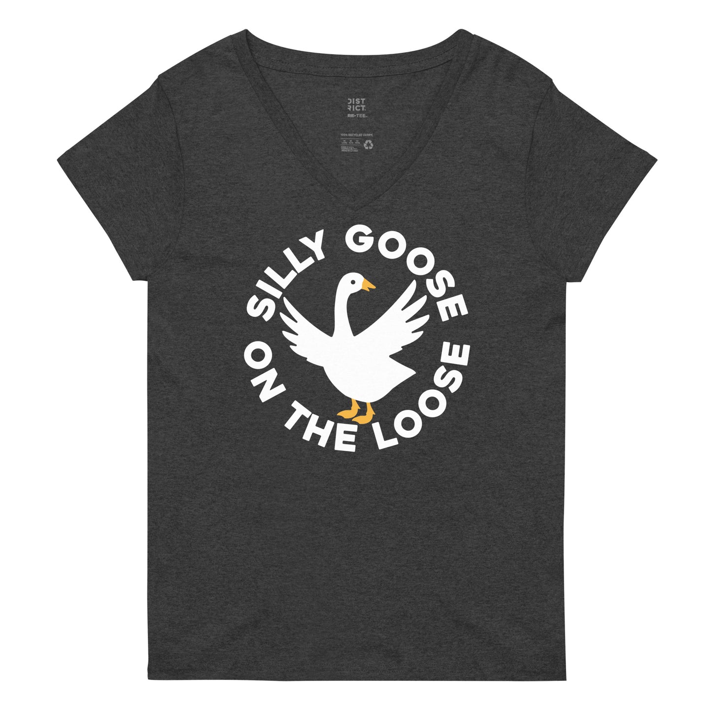 Silly Goose On The Loose Women's V-Neck Tee
