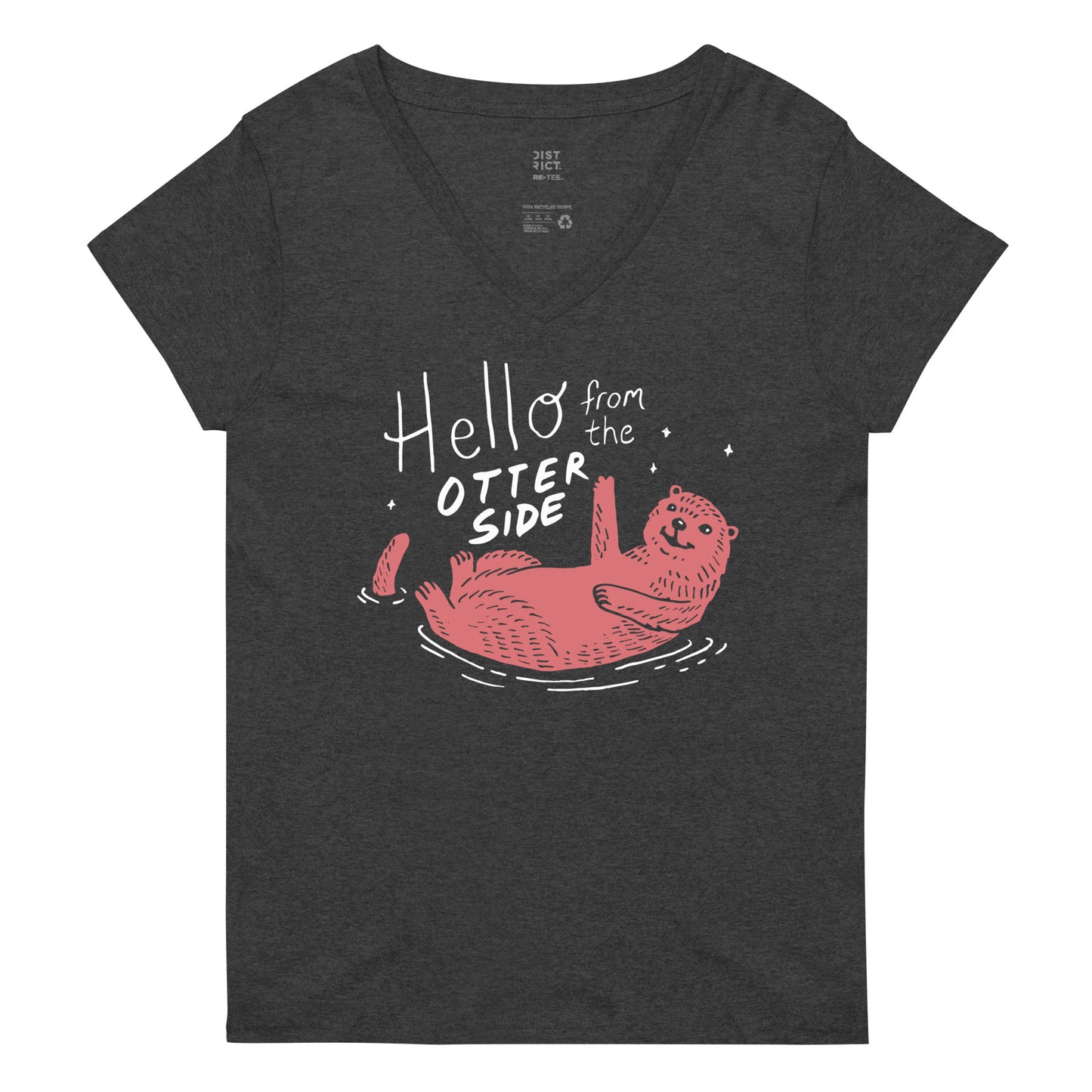 Hello From The Otter Side Women's V-Neck Tee