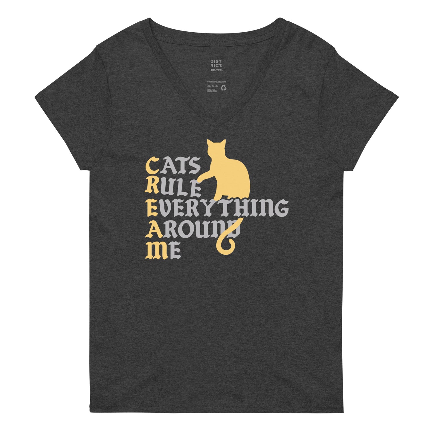 Cats Rule Everything Around Me Women's V-Neck Tee