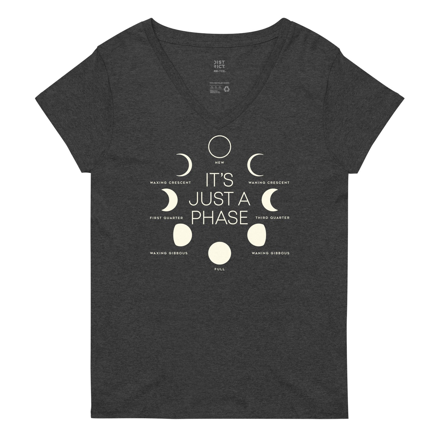 It's Just A Phase Women's V-Neck Tee