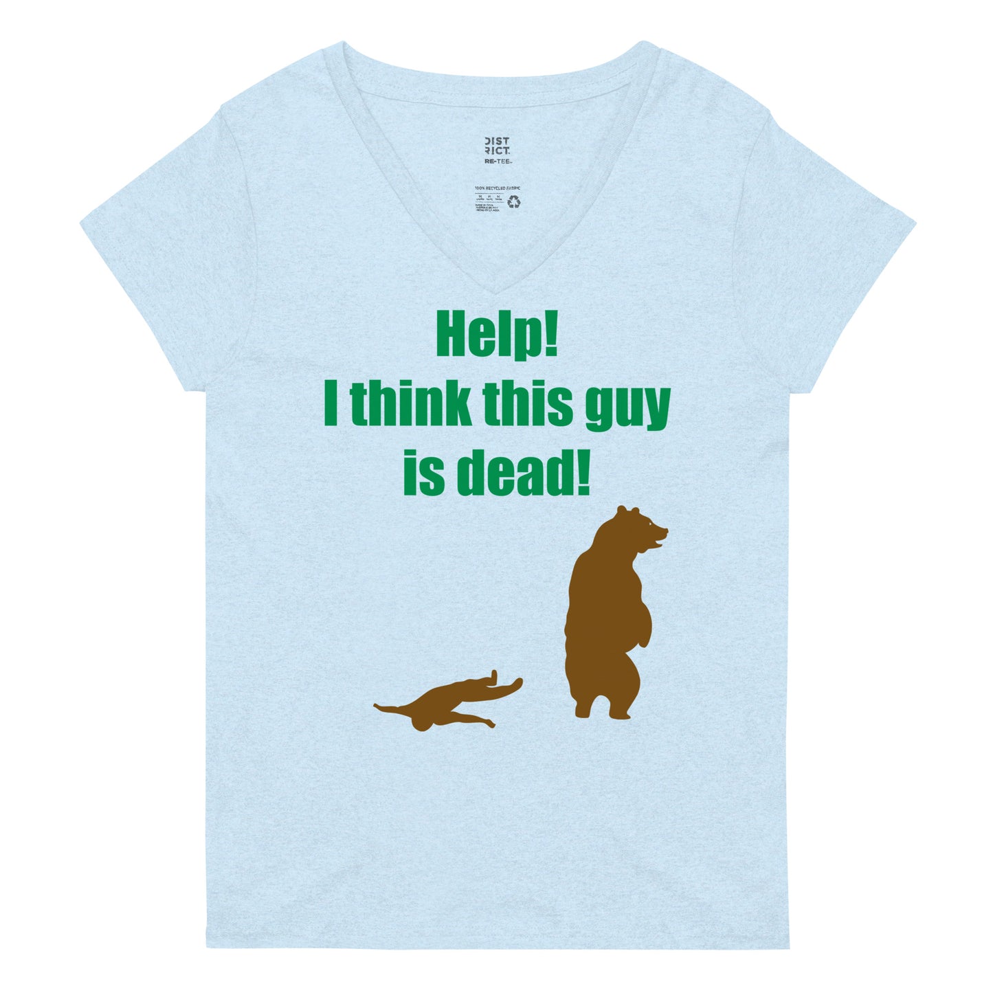 Help! I Think This Guy Is Dead! Women's V-Neck Tee