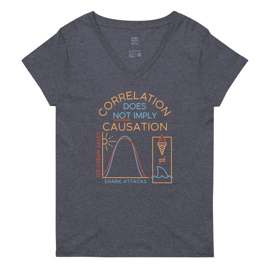 Correlation Does Not Imply Causation Women's V-Neck Tee