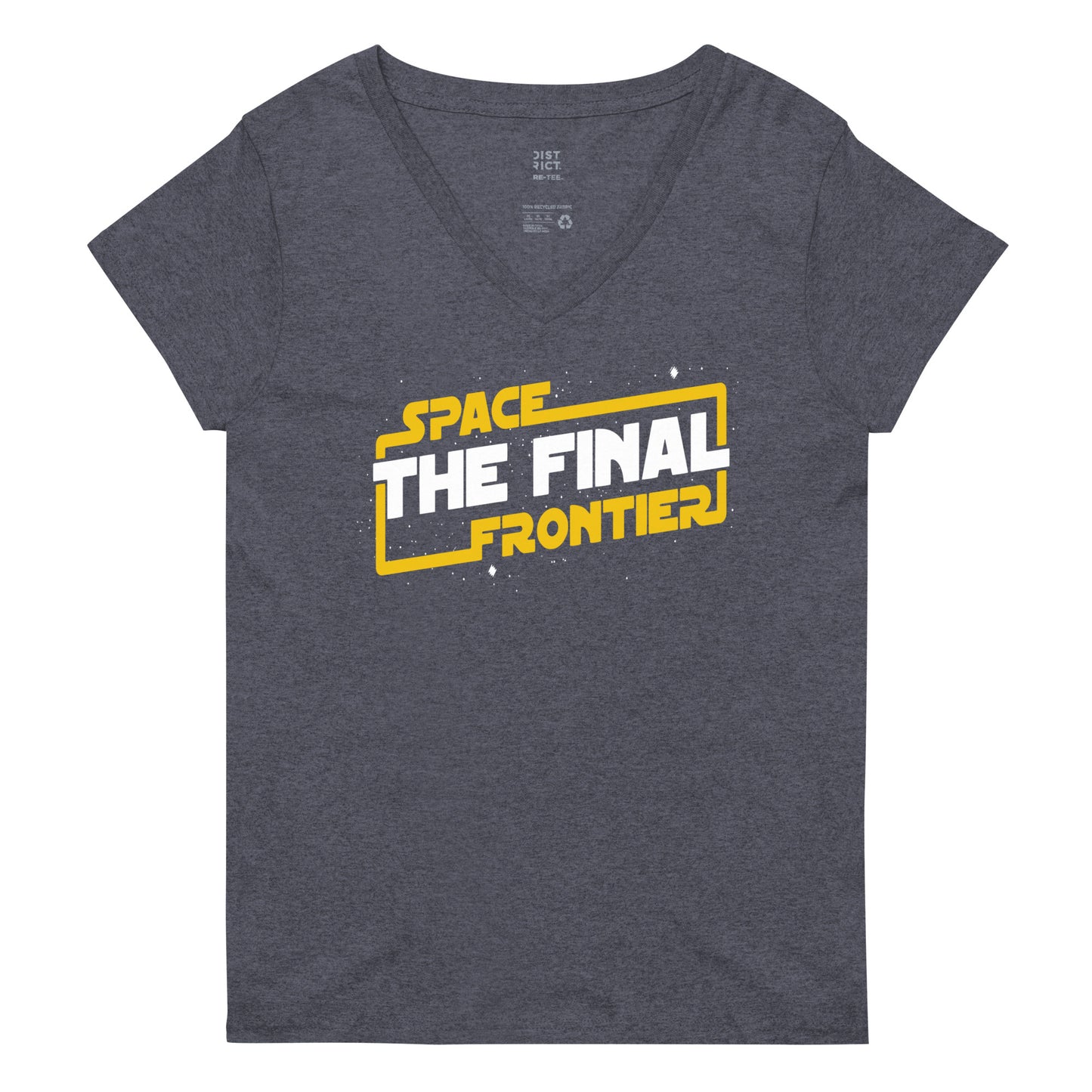 Space The Final Frontier Women's V-Neck Tee