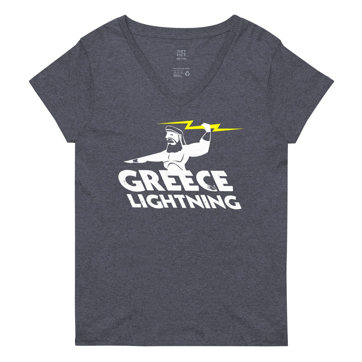 Greece Lightning Women's V-Neck Tee