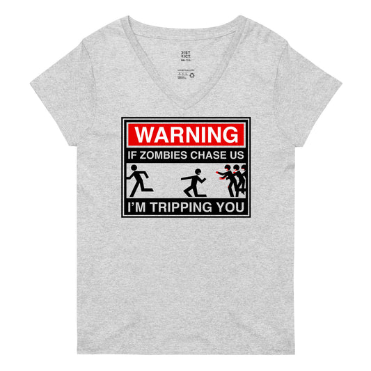 If Zombies Chase Us Women's V-Neck Tee