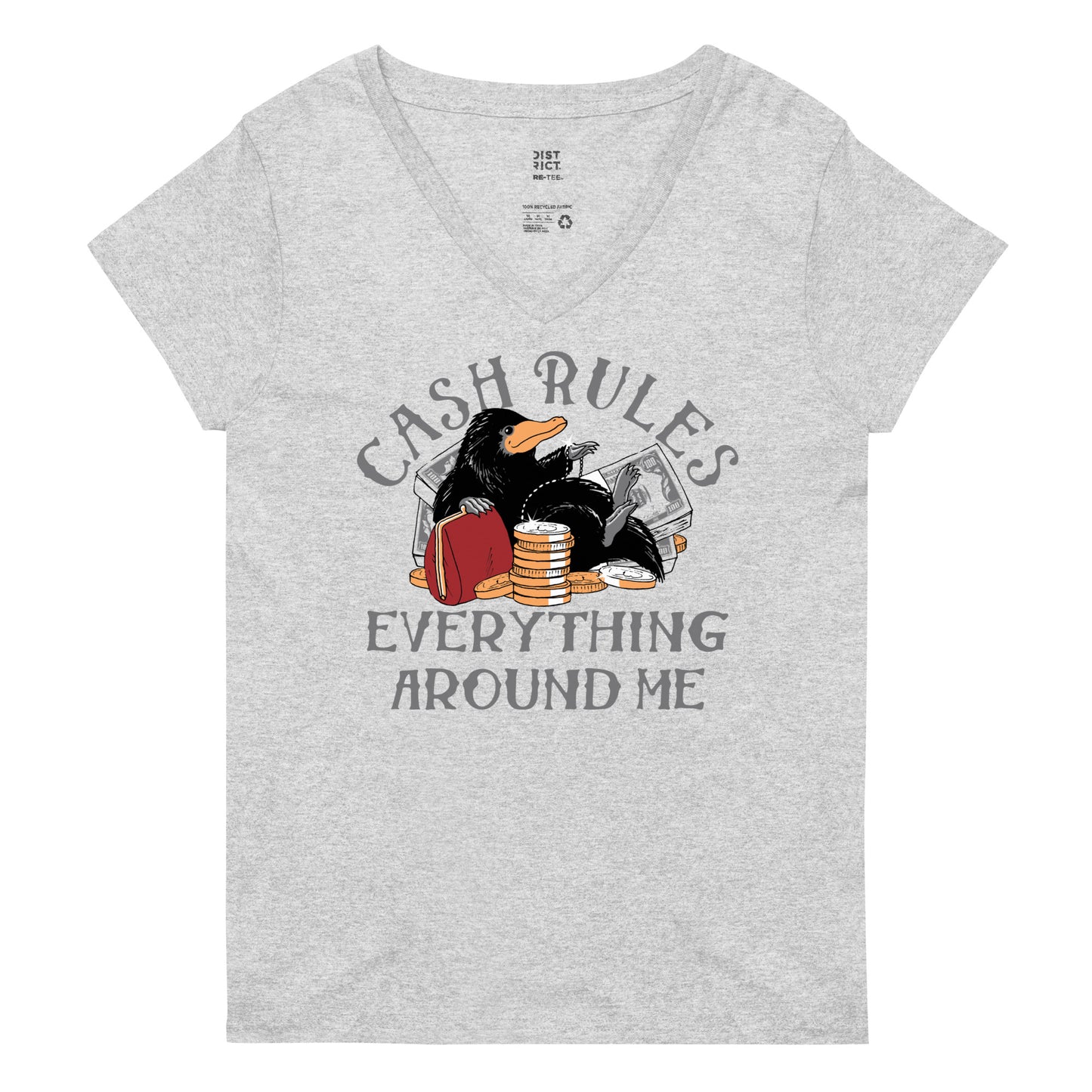 Cash Rules Everything Around Me Women's V-Neck Tee
