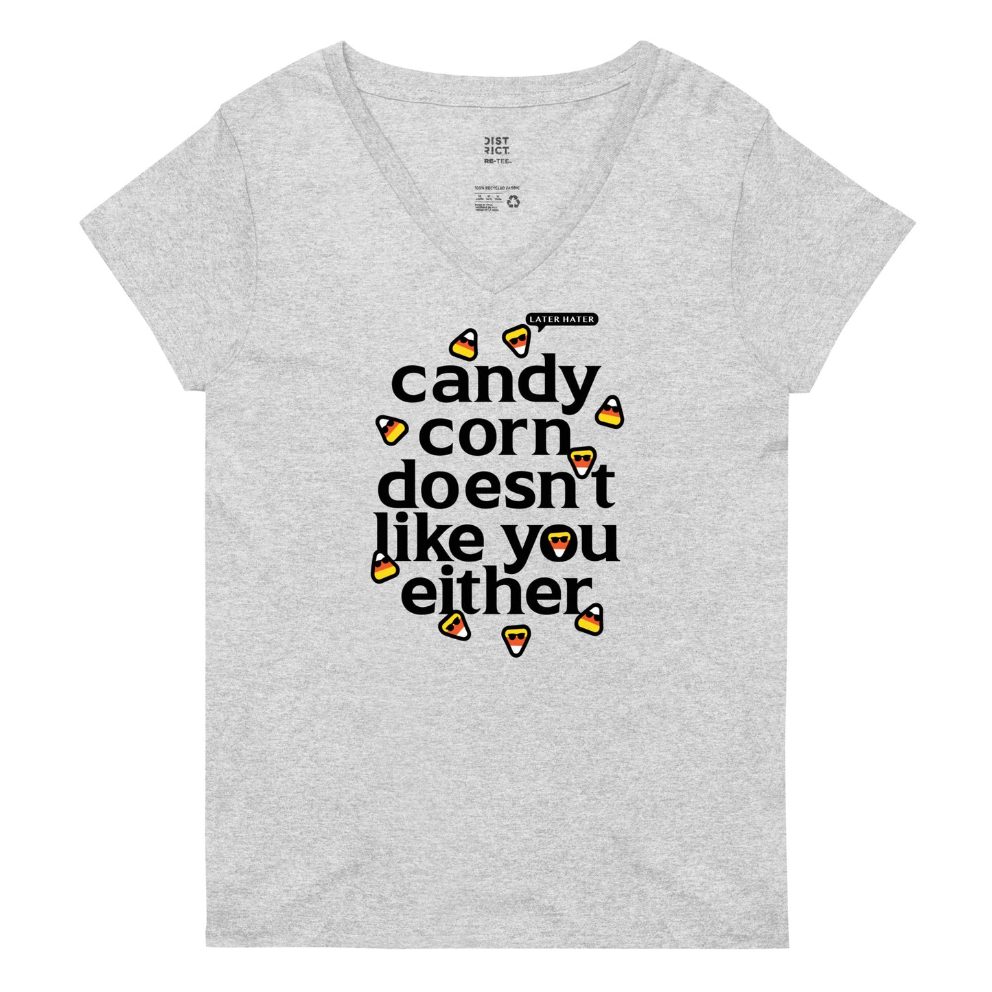 Candy Corn Doesn't Like You Either Women's VNeck Tee