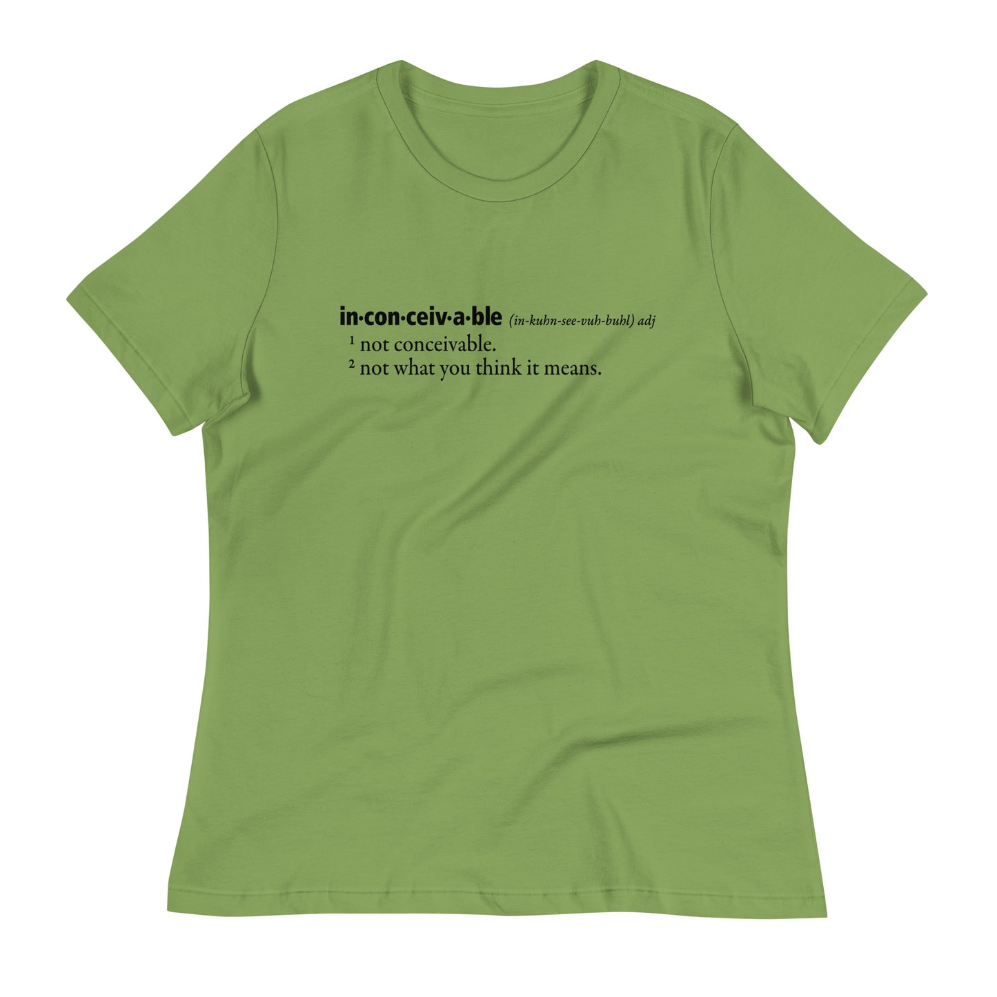Definf Inconceivable Inconceivable Definition Women's Signature Tee – SnorgTees.com