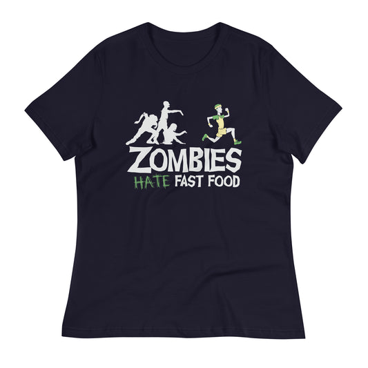 Zombies Hate Fast Food Women's Signature Tee