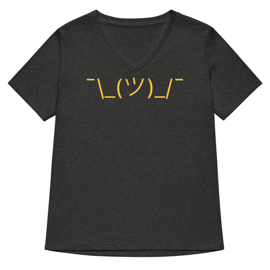 Shrug Emoji Women's V-Neck Tee