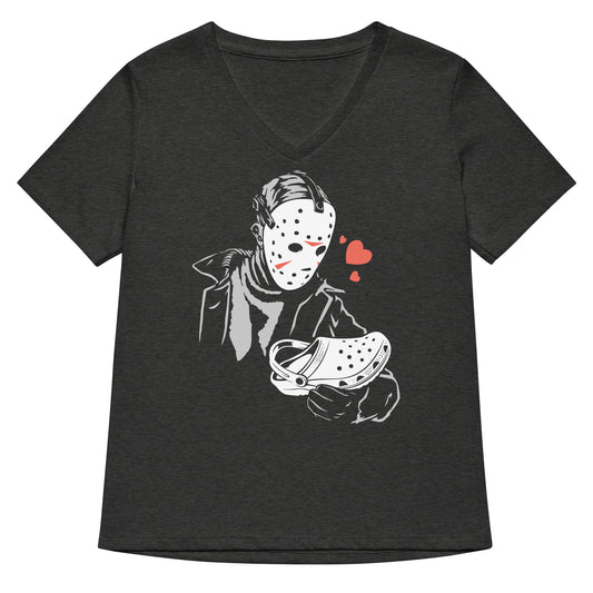 Jason Loves Crocs Women's V-Neck Tee