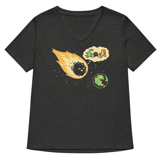 Meteor And Friends Women's V-Neck Tee