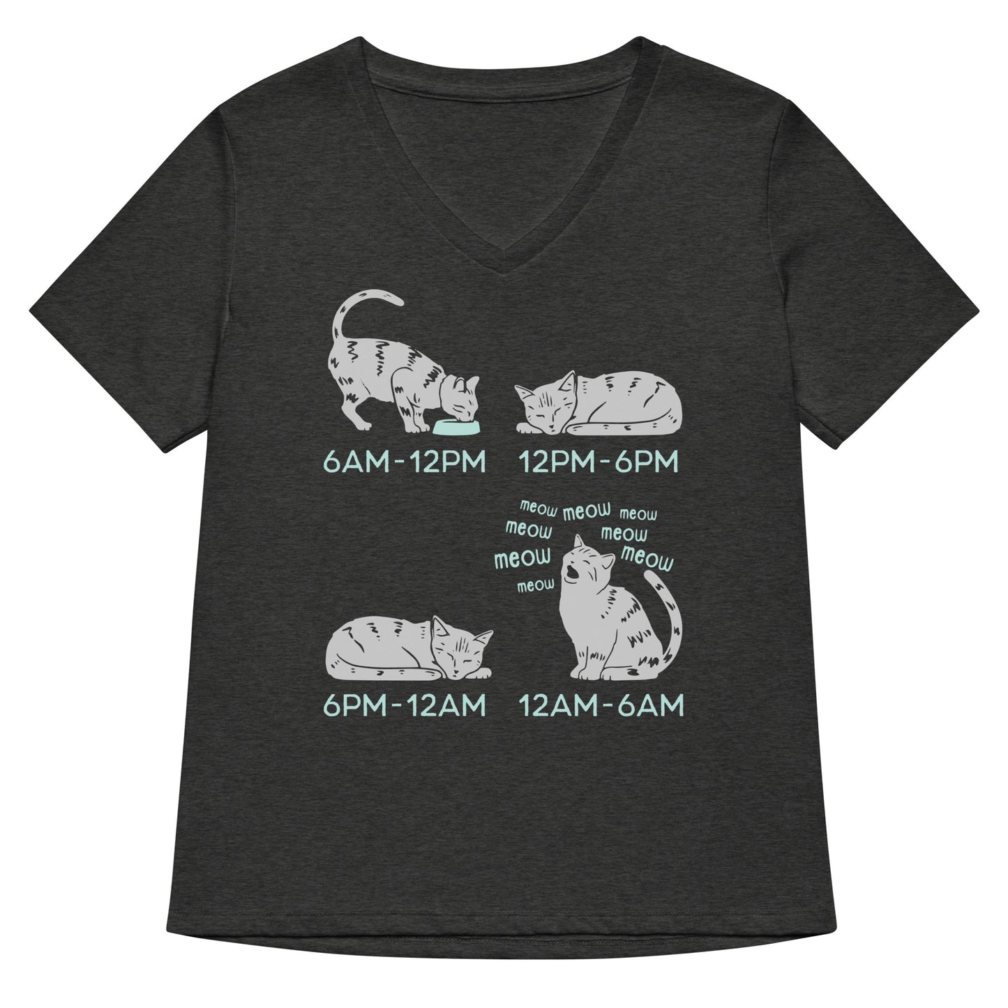 Cat Day Schedule Women's V-Neck Tee