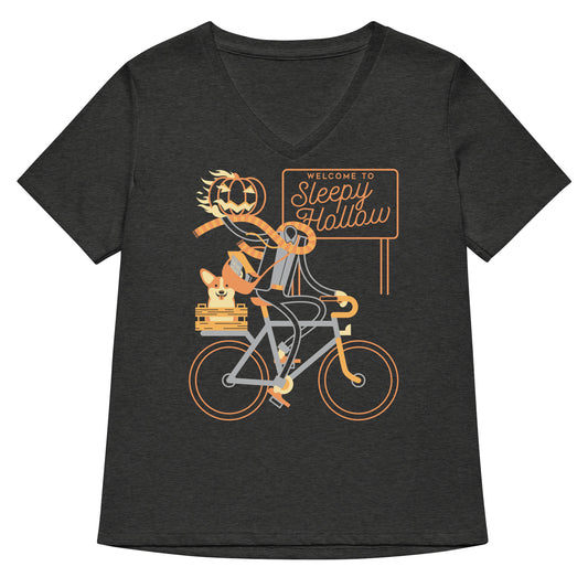 Welcome To Sleepy Hollow Women's V-Neck Tee